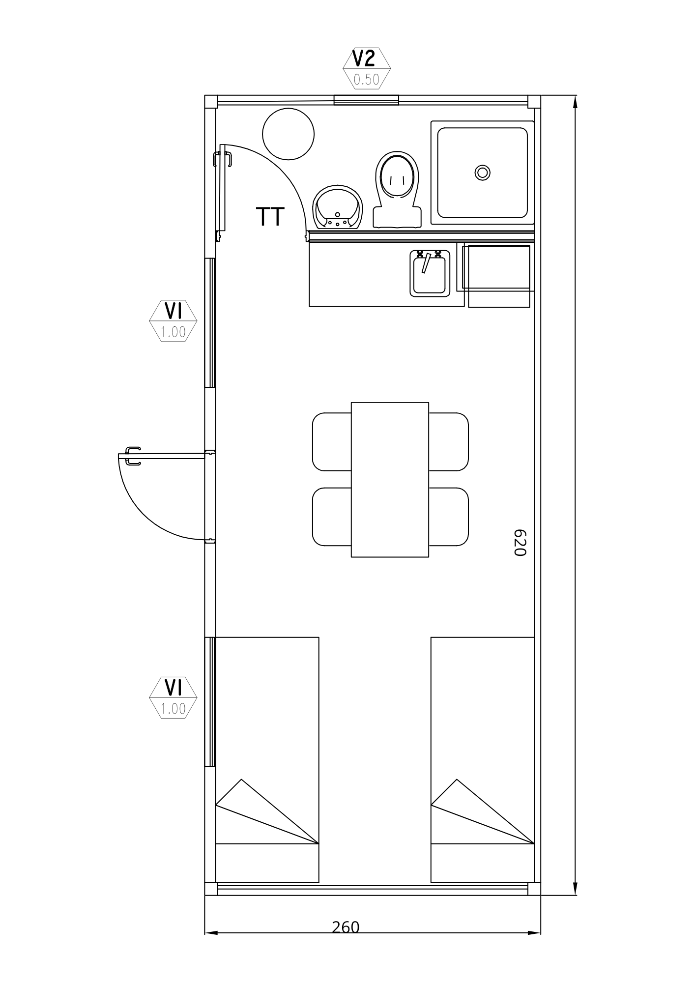 Plano Módulo Habitacional